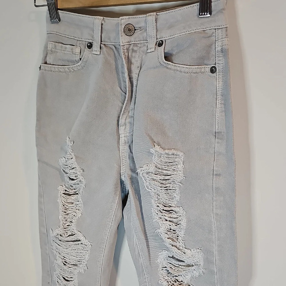 American Eagle Outfitters Gray Skinny Distressed Jeans - Picture 2 of 9